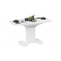 Стол обеденный Портофино 130 Белый глянец, Стекло белое - Изображение 1